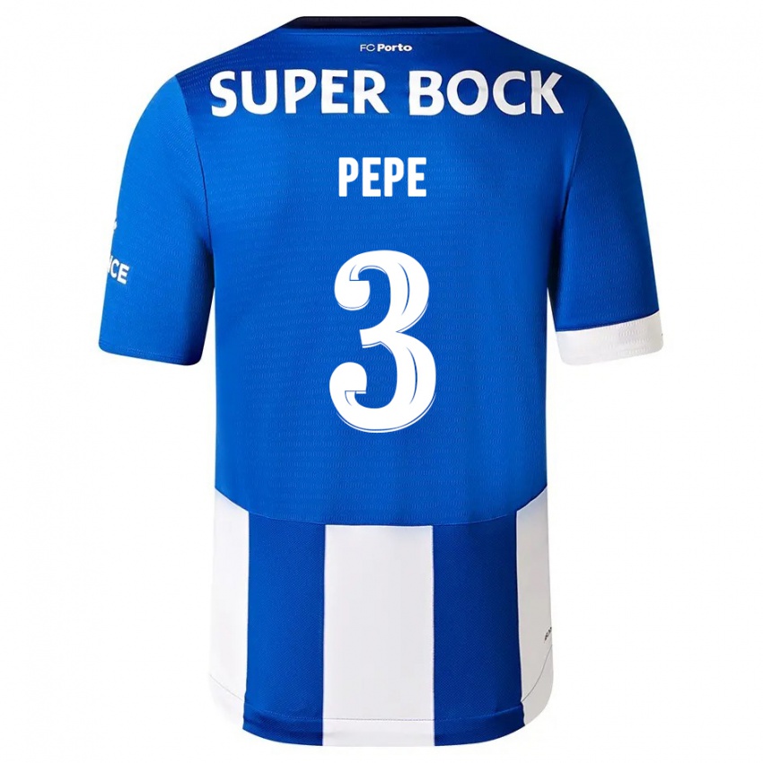 Niño Camiseta Pepe #3 Azul Blanco 1ª Equipación 2023/24 La Camisa Chile