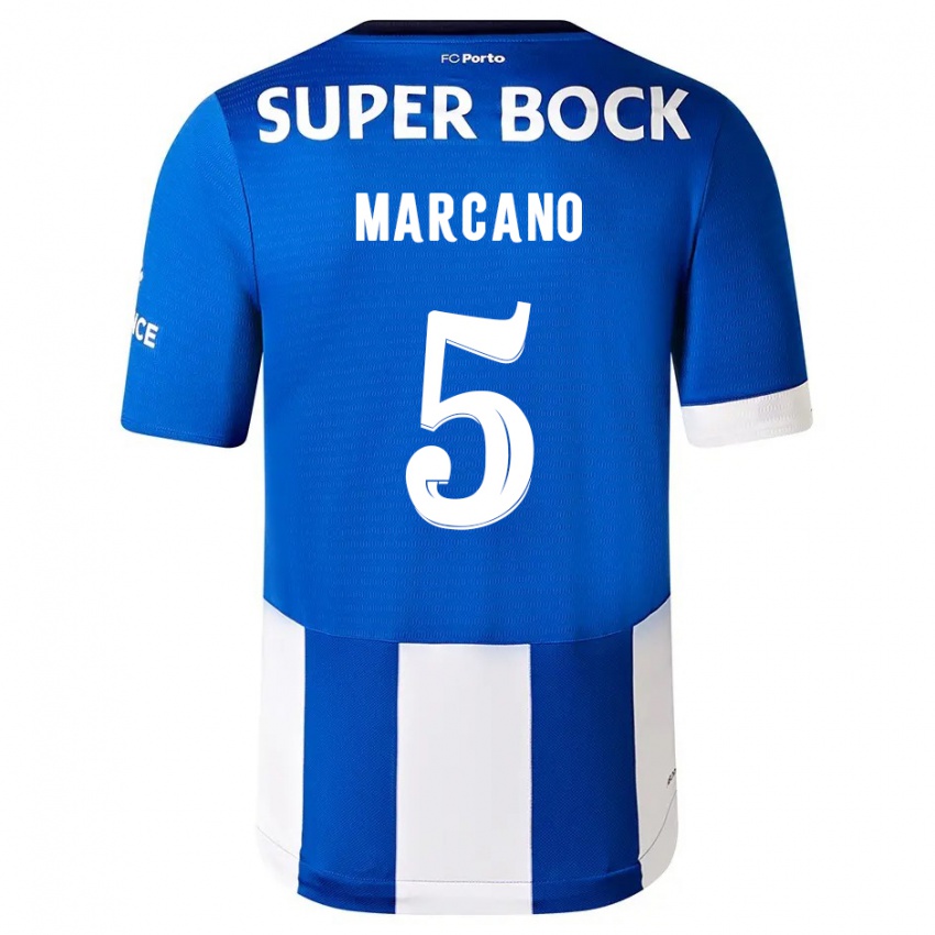 Niño Camiseta Ivan Marcano #5 Azul Blanco 1ª Equipación 2023/24 La Camisa Chile