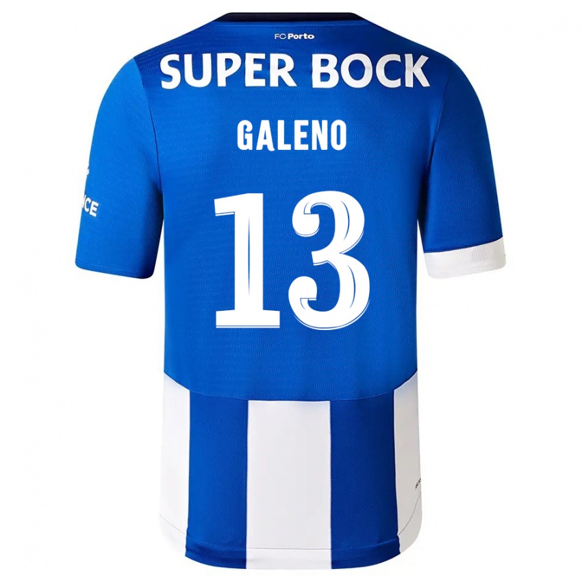 Niño Camiseta Galeno #13 Azul Blanco 1ª Equipación 2023/24 La Camisa Chile