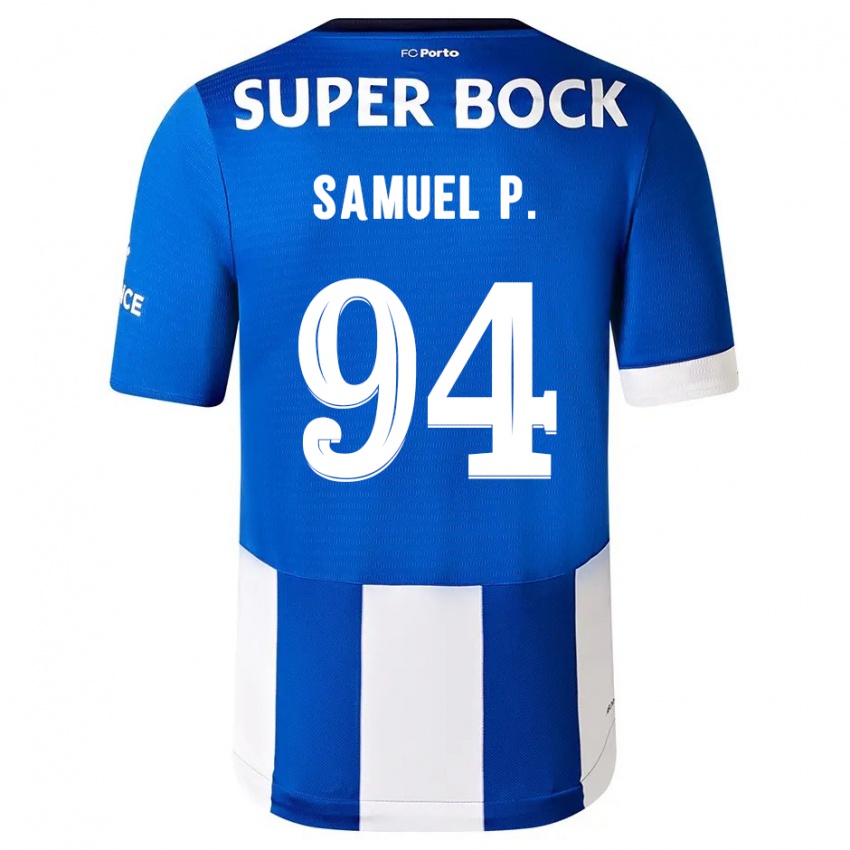 Niño Camiseta Samuel #94 Azul Blanco 1ª Equipación 2023/24 La Camisa Chile