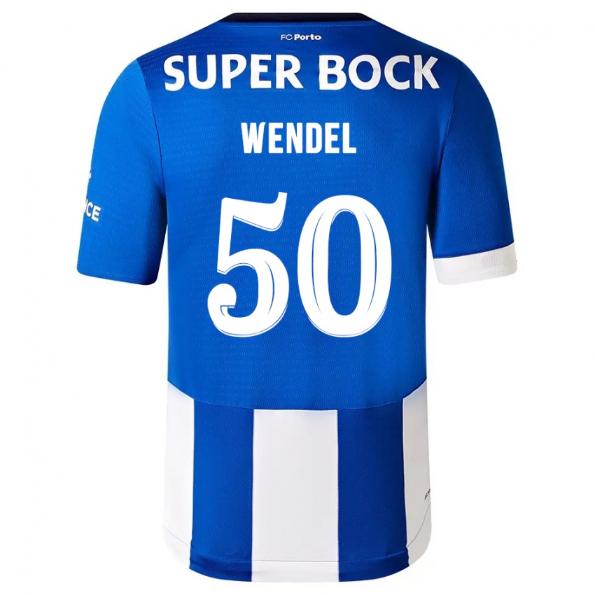 Niño Camiseta Wendel #50 Azul Blanco 1ª Equipación 2023/24 La Camisa Chile