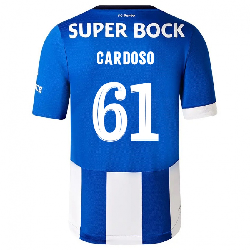 Niño Camiseta Ivan Cardoso #61 Azul Blanco 1ª Equipación 2023/24 La Camisa Chile