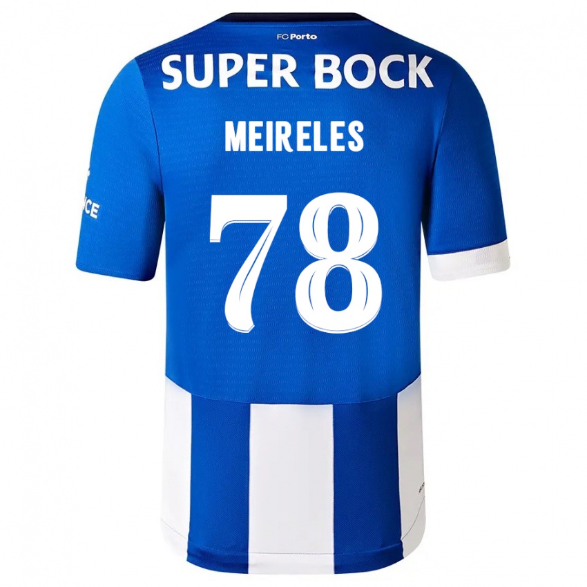 Niño Camiseta Jorge Meireles #78 Azul Blanco 1ª Equipación 2023/24 La Camisa Chile