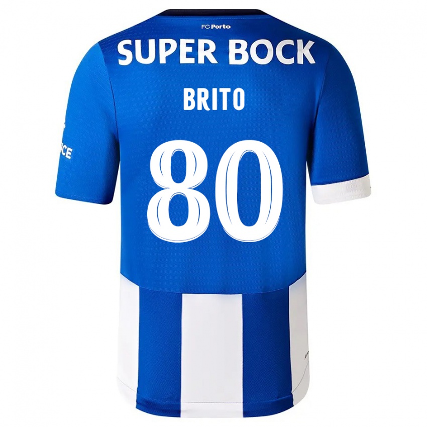Niño Camiseta Luan Brito #80 Azul Blanco 1ª Equipación 2023/24 La Camisa Chile