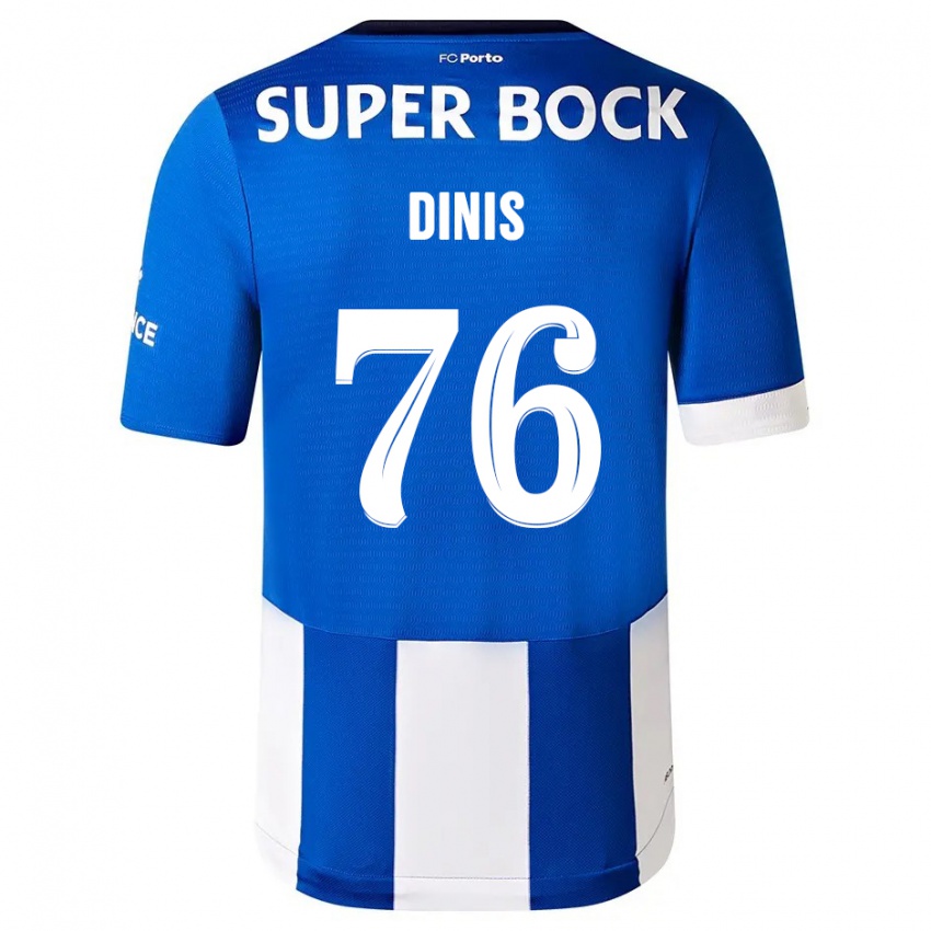 Niño Camiseta Dinis #76 Azul Blanco 1ª Equipación 2023/24 La Camisa Chile