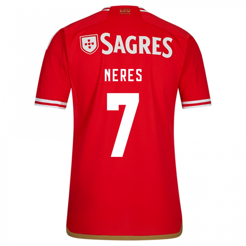Niño Camiseta David Neres #7 Rojo 1ª Equipación 2023/24 La Camisa Chile
