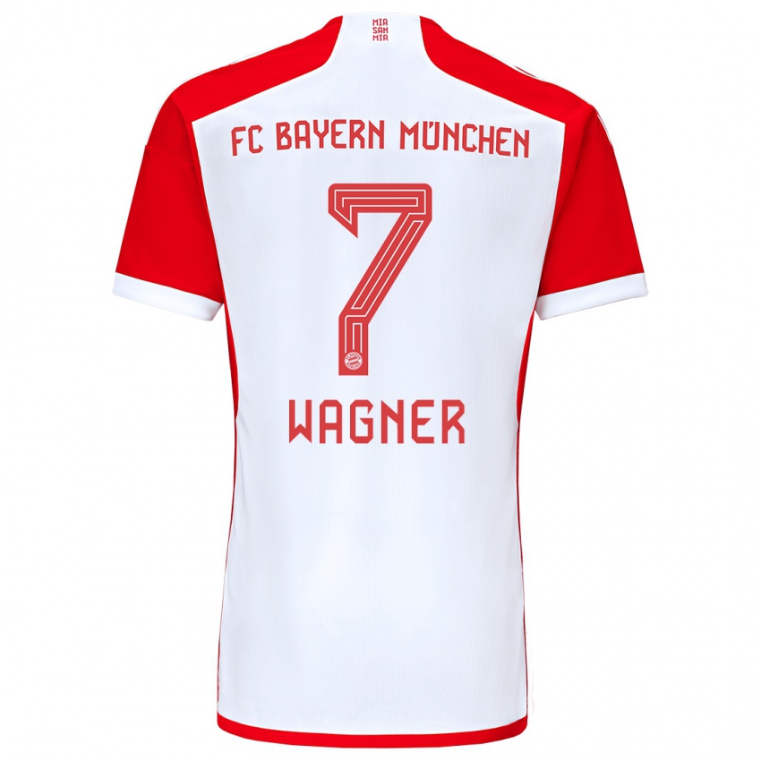 Niño Camiseta Maximilian Wagner #7 Rojo Blanco 1ª Equipación 2023/24 La Camisa Chile