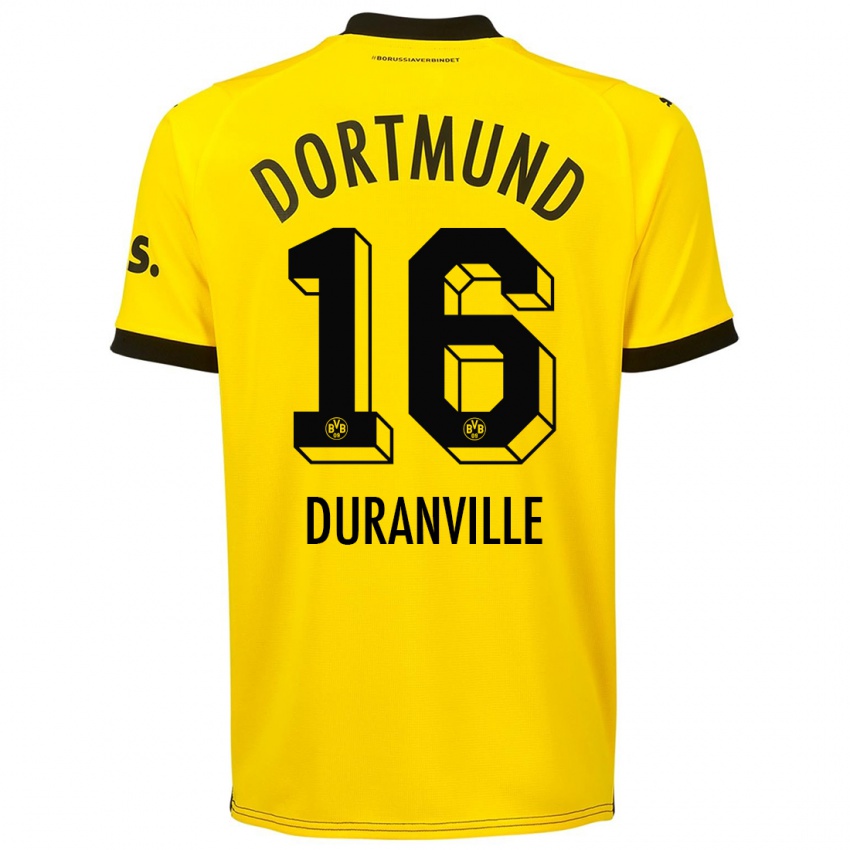 Niño Camiseta Julien Duranville #16 Amarillo 1ª Equipación 2023/24 La Camisa Chile