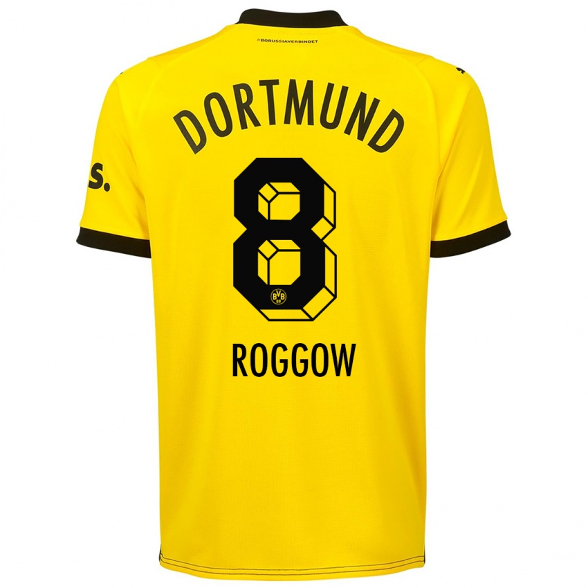 Niño Camiseta Franz Roggow #8 Amarillo 1ª Equipación 2023/24 La Camisa Chile