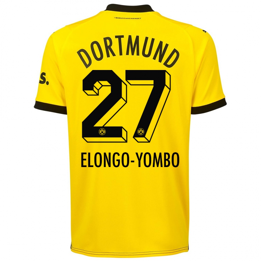 Niño Camiseta Rodney Elongo-Yombo #27 Amarillo 1ª Equipación 2023/24 La Camisa Chile