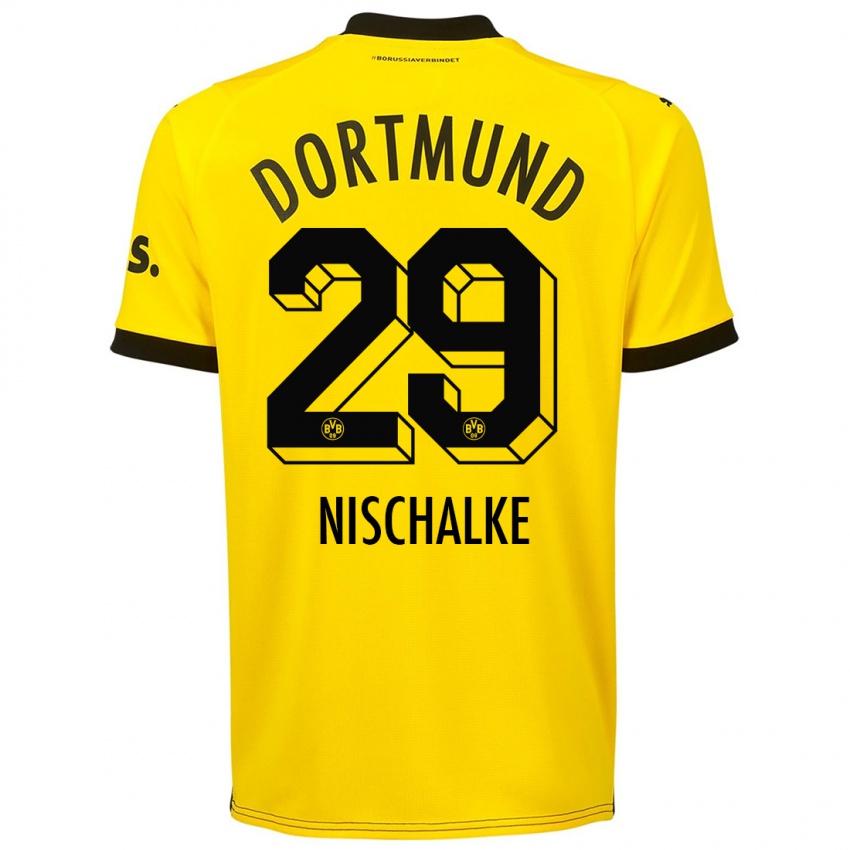 Niño Camiseta Jermain Nischalke #29 Amarillo 1ª Equipación 2023/24 La Camisa Chile