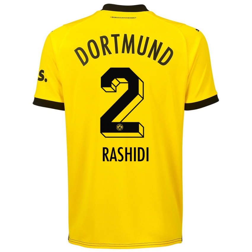 Niño Camiseta William Rashidi #2 Amarillo 1ª Equipación 2023/24 La Camisa Chile