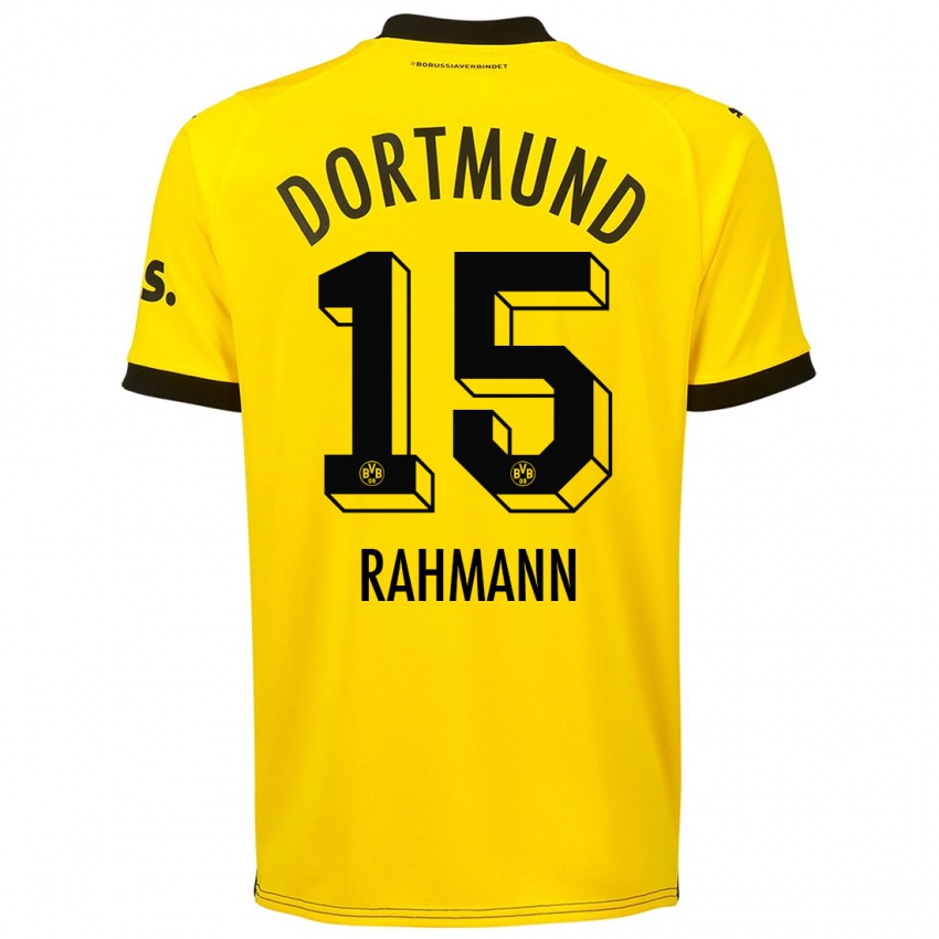 Niño Camiseta Luke Rahmann #15 Amarillo 1ª Equipación 2023/24 La Camisa Chile