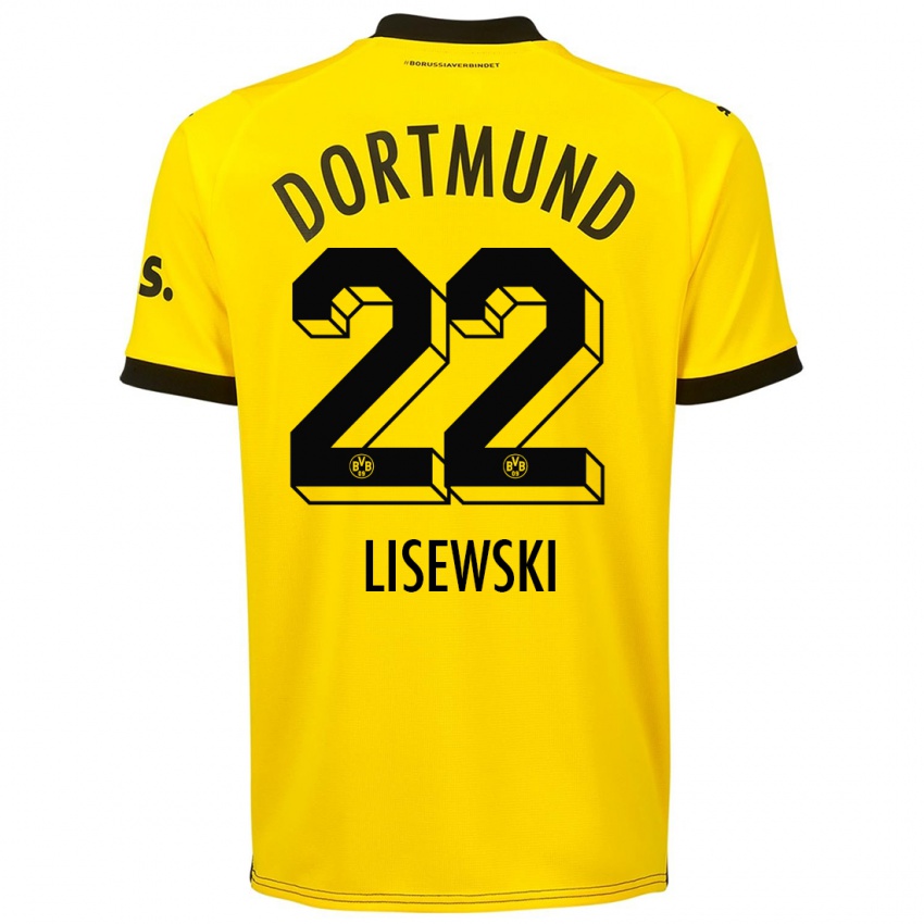 Niño Camiseta Robin Lisewski #22 Amarillo 1ª Equipación 2023/24 La Camisa Chile