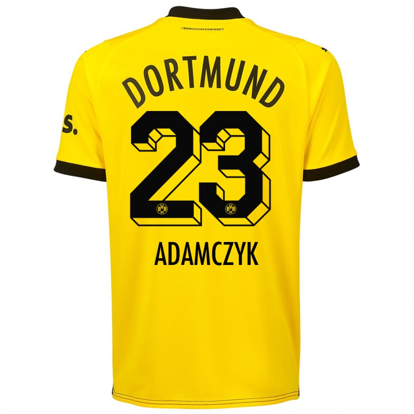 Niño Camiseta Nico Adamczyk #23 Amarillo 1ª Equipación 2023/24 La Camisa Chile