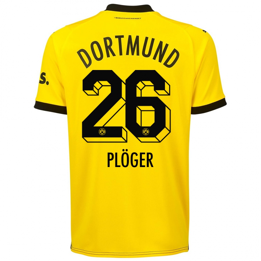 Niño Camiseta Dustin Plöger #26 Amarillo 1ª Equipación 2023/24 La Camisa Chile