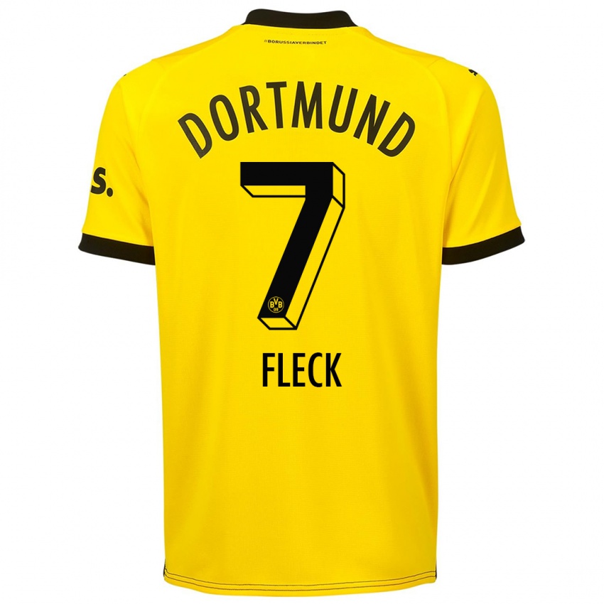 Niño Camiseta Fritz Fleck #7 Amarillo 1ª Equipación 2023/24 La Camisa Chile