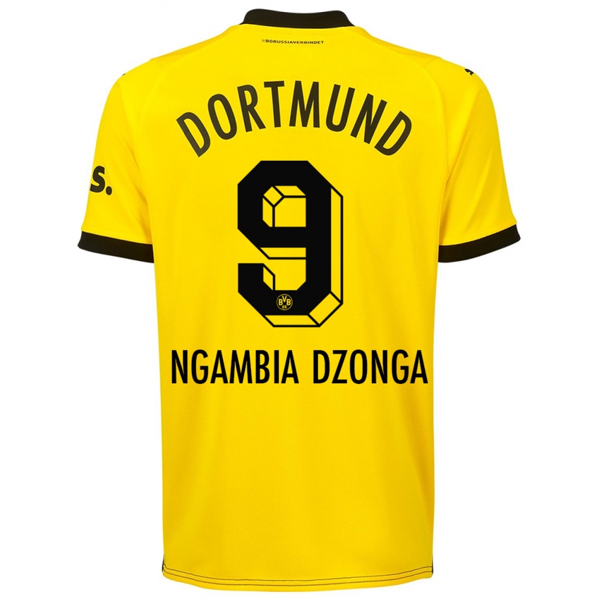 Niño Camiseta Diego Ngambia Dzonga #9 Amarillo 1ª Equipación 2023/24 La Camisa Chile