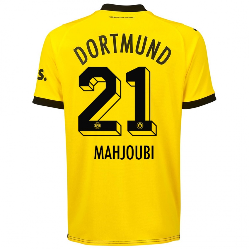 Niño Camiseta Anas Mahjoubi #21 Amarillo 1ª Equipación 2023/24 La Camisa Chile