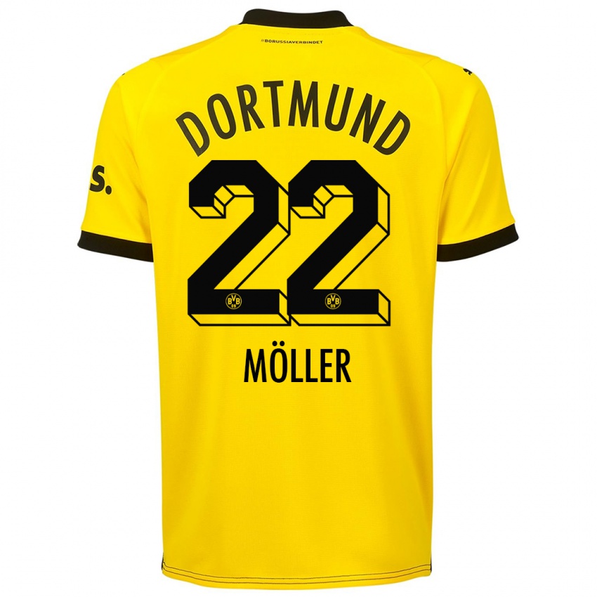 Niño Camiseta Paul Möller #22 Amarillo 1ª Equipación 2023/24 La Camisa Chile