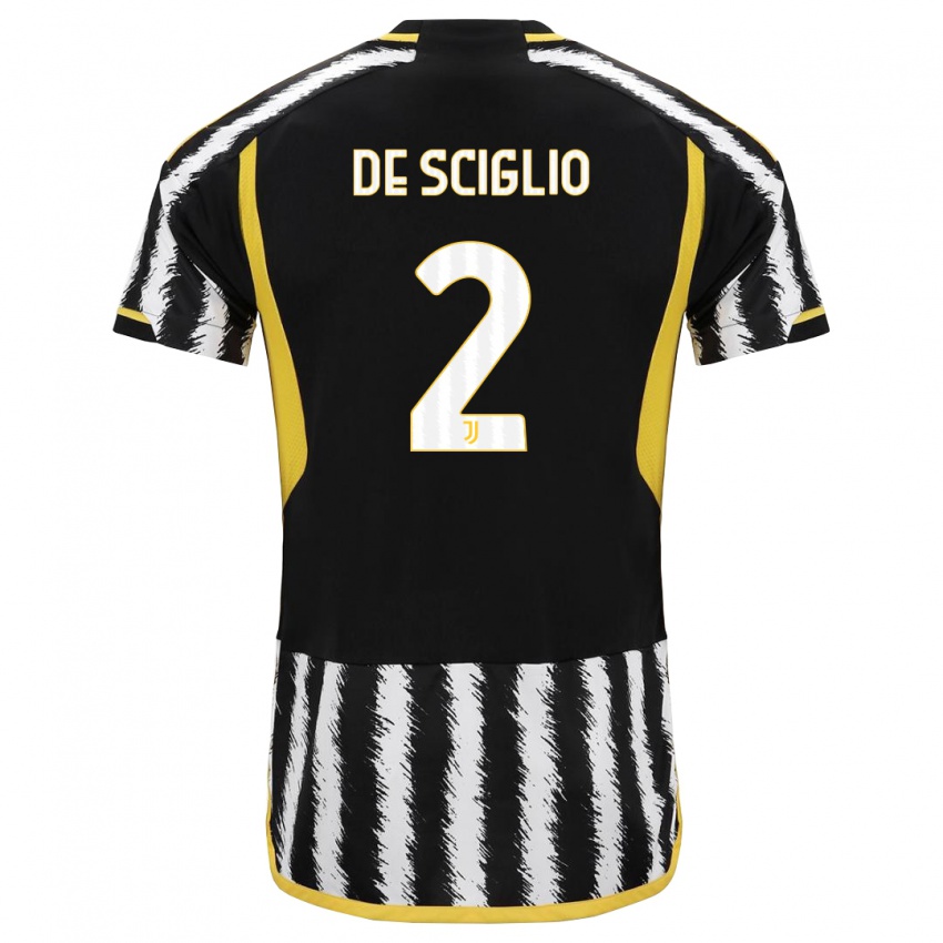 Niño Camiseta Mattia De Sciglio #2 Blanco Negro 1ª Equipación 2023/24 La Camisa Chile