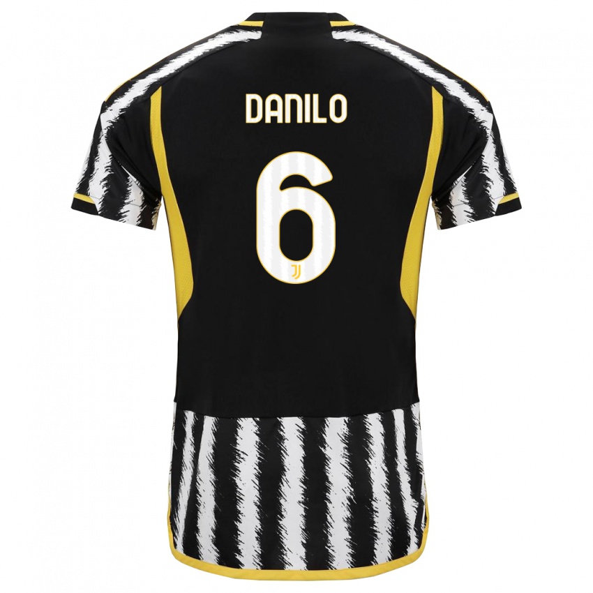Niño Camiseta Danilo #6 Blanco Negro 1ª Equipación 2023/24 La Camisa Chile