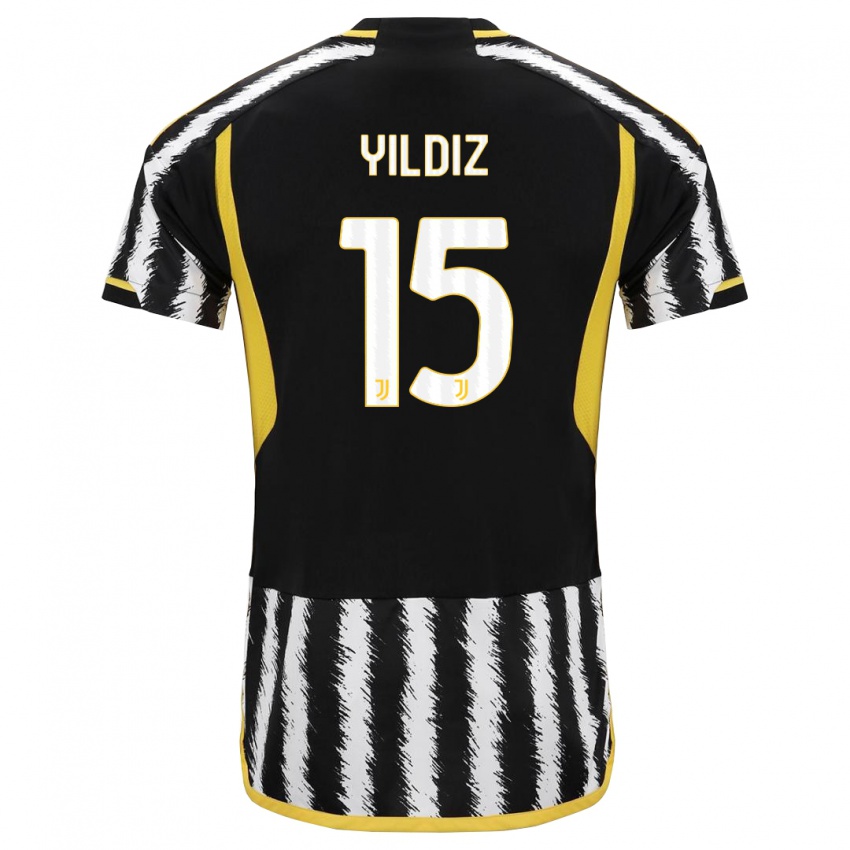 Niño Camiseta Kenan Yildiz #0 Blanco Negro 1ª Equipación 2023/24 La Camisa Chile
