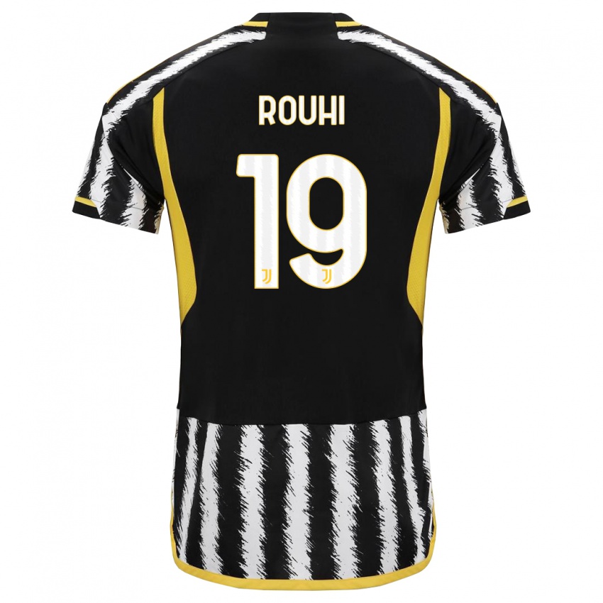 Niño Camiseta Jonas Rouhi #19 Blanco Negro 1ª Equipación 2023/24 La Camisa Chile