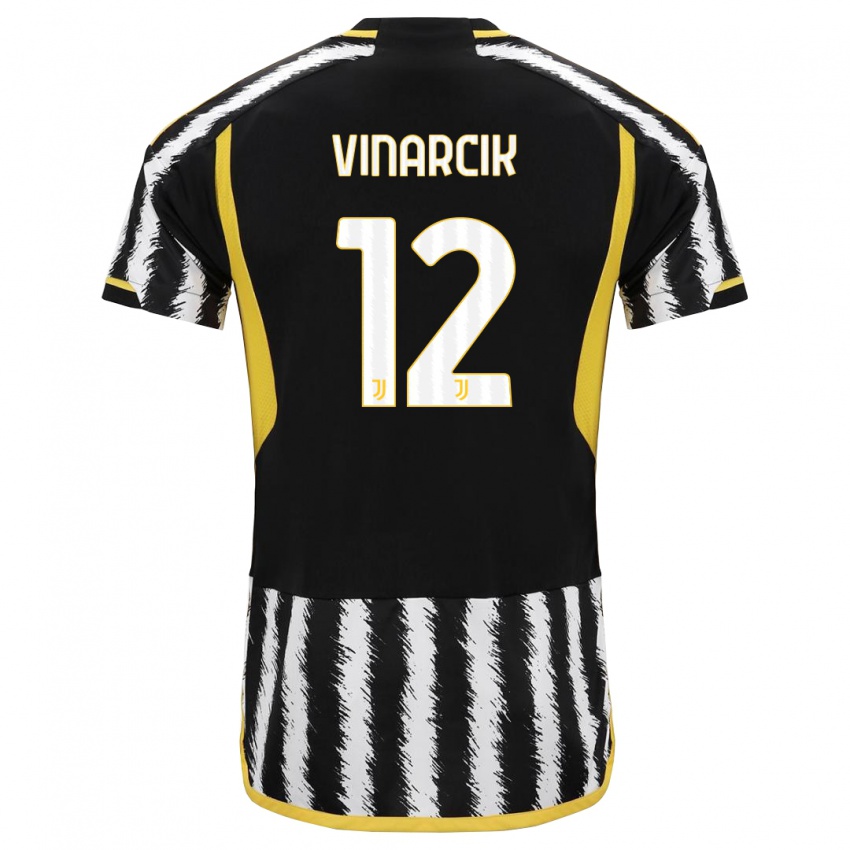 Niño Camiseta Jakub Vinarcik #12 Blanco Negro 1ª Equipación 2023/24 La Camisa Chile