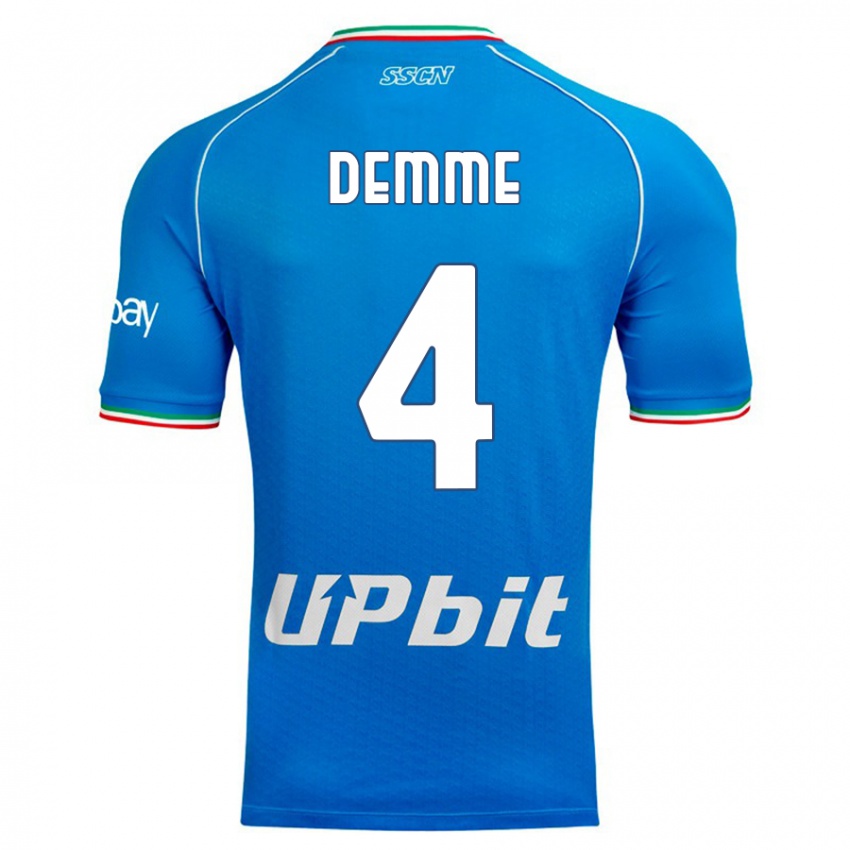 Niño Camiseta Diego Demme #4 Cielo Azul 1ª Equipación 2023/24 La Camisa Chile