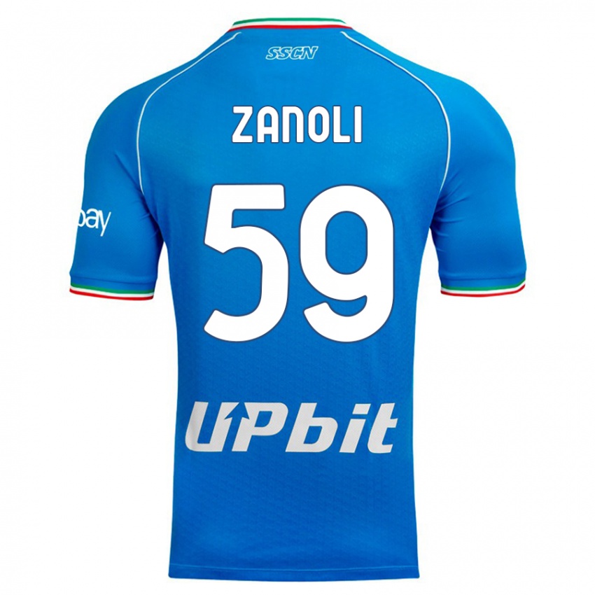 Niño Camiseta Alessandro Zanoli #59 Cielo Azul 1ª Equipación 2023/24 La Camisa Chile