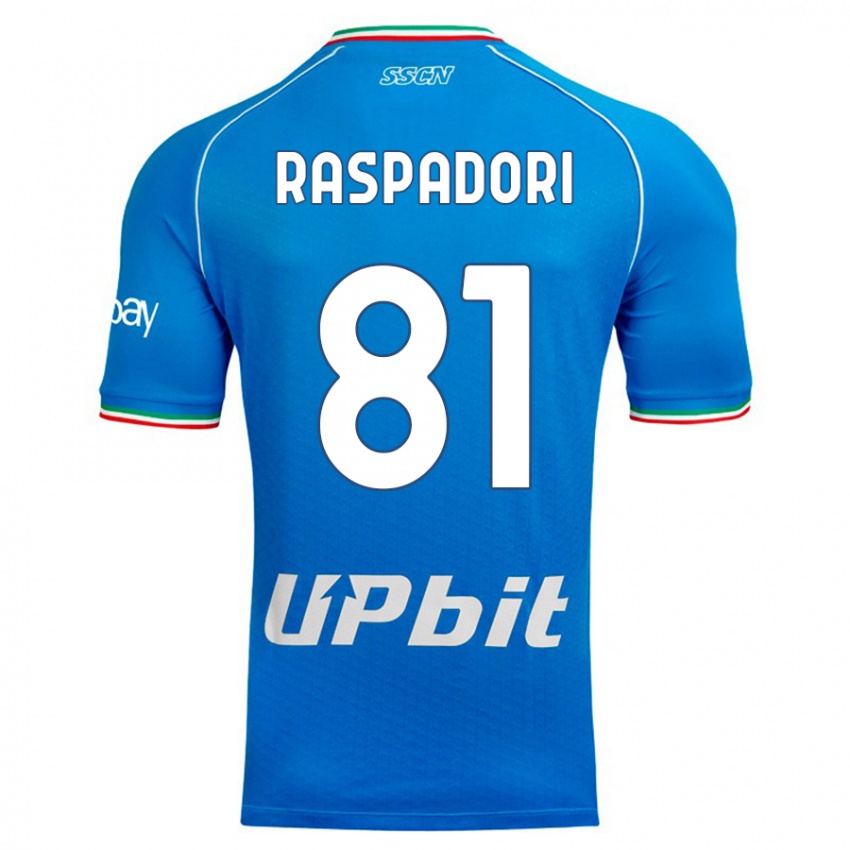 Niño Camiseta Giacomo Raspadori #81 Cielo Azul 1ª Equipación 2023/24 La Camisa Chile