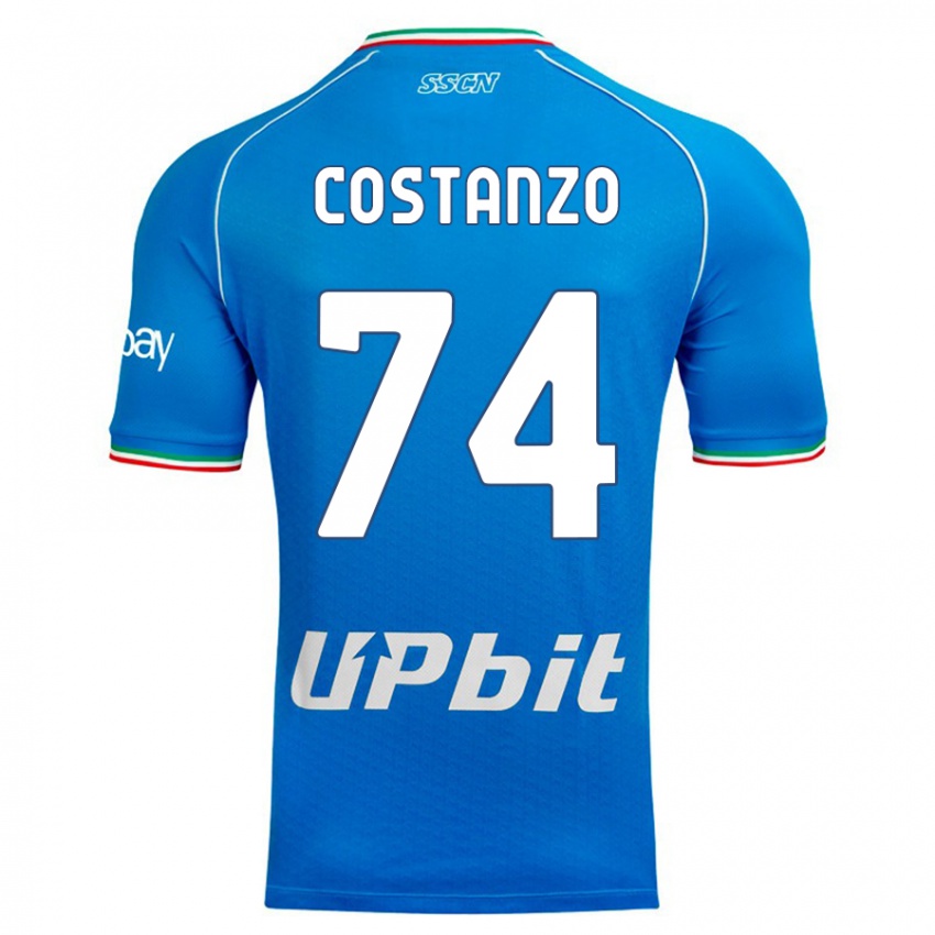 Niño Camiseta Davide Costanzo #74 Cielo Azul 1ª Equipación 2023/24 La Camisa Chile