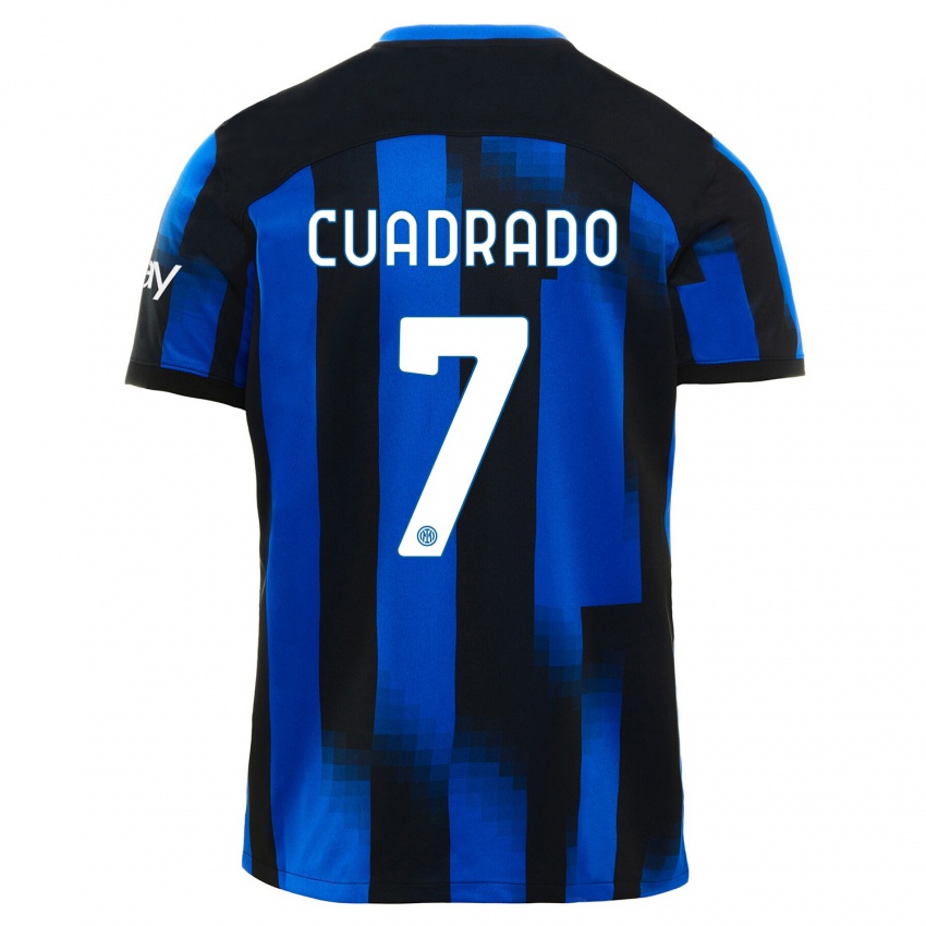 Niño Camiseta Juan Cuadrado #7 Azul Negro 1ª Equipación 2023/24 La Camisa Chile