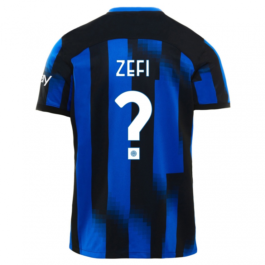 Niño Camiseta Kevin Zefi #0 Azul Negro 1ª Equipación 2023/24 La Camisa Chile