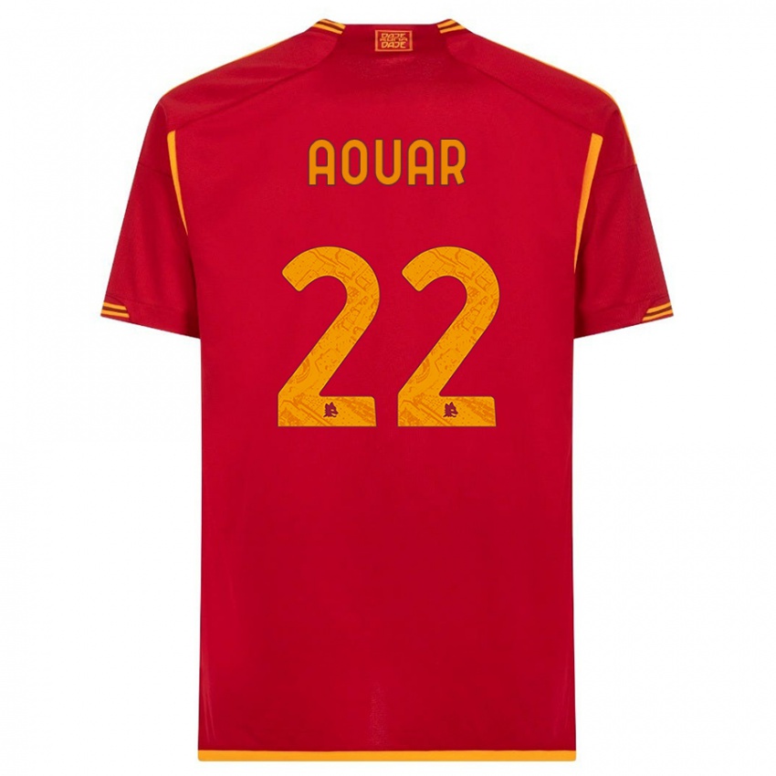 Niño Camiseta Houssem Aouar #22 Rojo 1ª Equipación 2023/24 La Camisa Chile