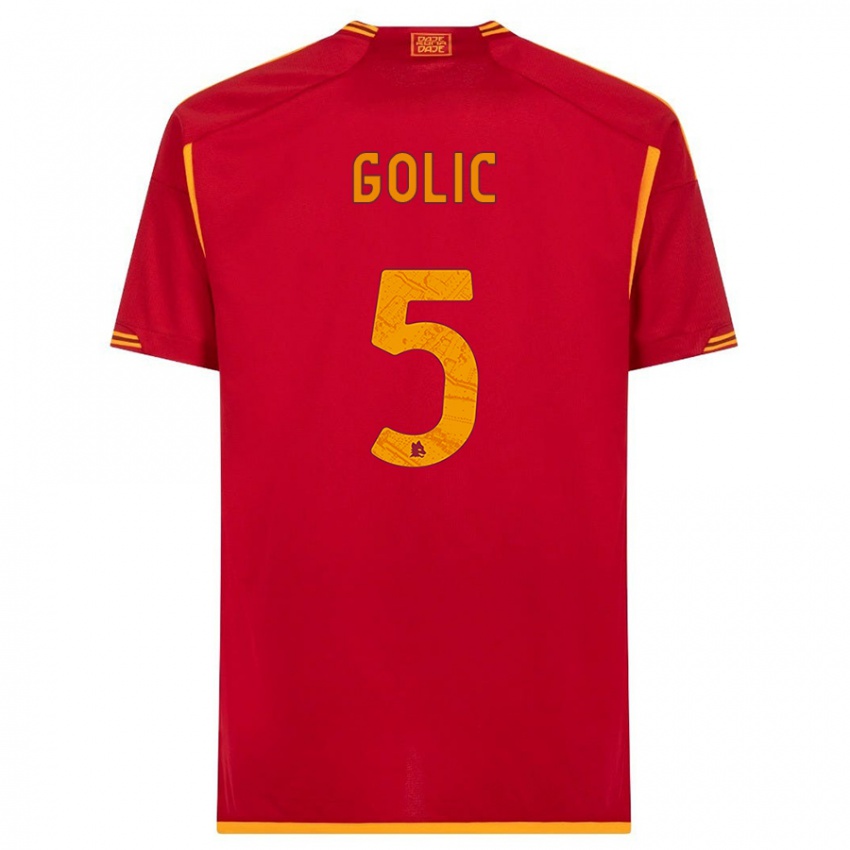 Niño Camiseta Lovro Golic #5 Rojo 1ª Equipación 2023/24 La Camisa Chile