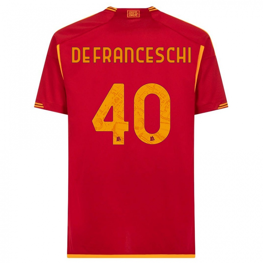 Niño Camiseta Leonardo De Franceschi #40 Rojo 1ª Equipación 2023/24 La Camisa Chile