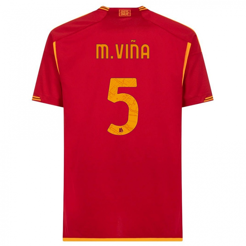 Niño Camiseta Matias Vina #5 Rojo 1ª Equipación 2023/24 La Camisa Chile