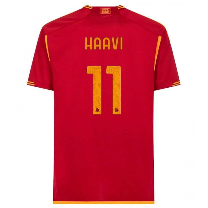 Niño Camiseta Emilie Haavi #11 Rojo 1ª Equipación 2023/24 La Camisa Chile