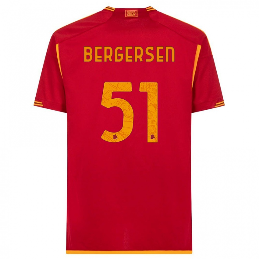 Niño Camiseta Mina Bergersen #51 Rojo 1ª Equipación 2023/24 La Camisa Chile