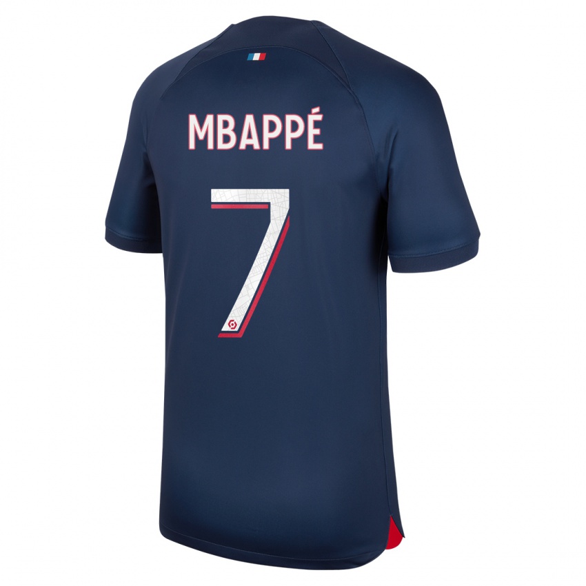 Niño Camiseta Kylian Mbappe #7 Azul Rojo 1ª Equipación 2023/24 La Camisa Chile