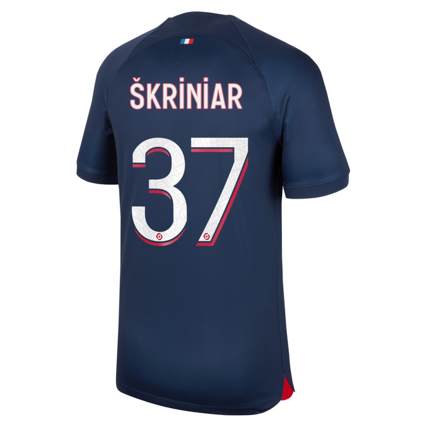 Niño Camiseta Milan Skriniar #37 Azul Rojo 1ª Equipación 2023/24 La Camisa Chile