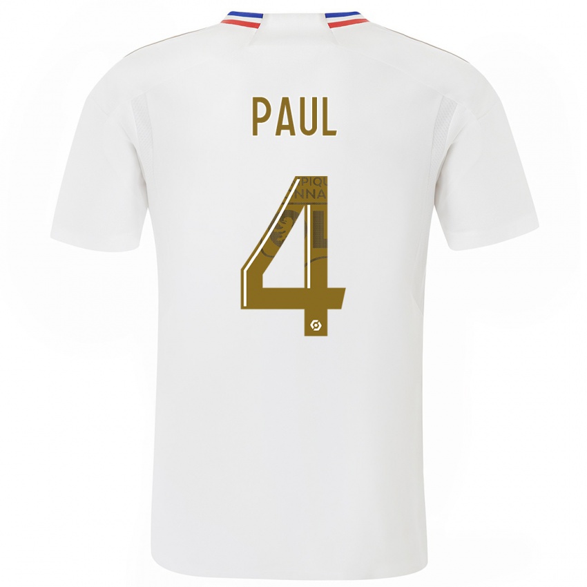 Niño Camiseta Paul Akouokou #0 Blanco 1ª Equipación 2023/24 La Camisa Chile