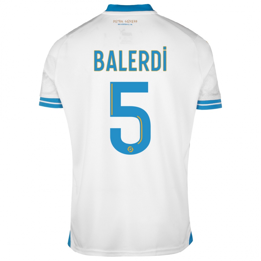 Niño Camiseta Leonardo Balerdi #5 Blanco 1ª Equipación 2023/24 La Camisa Chile
