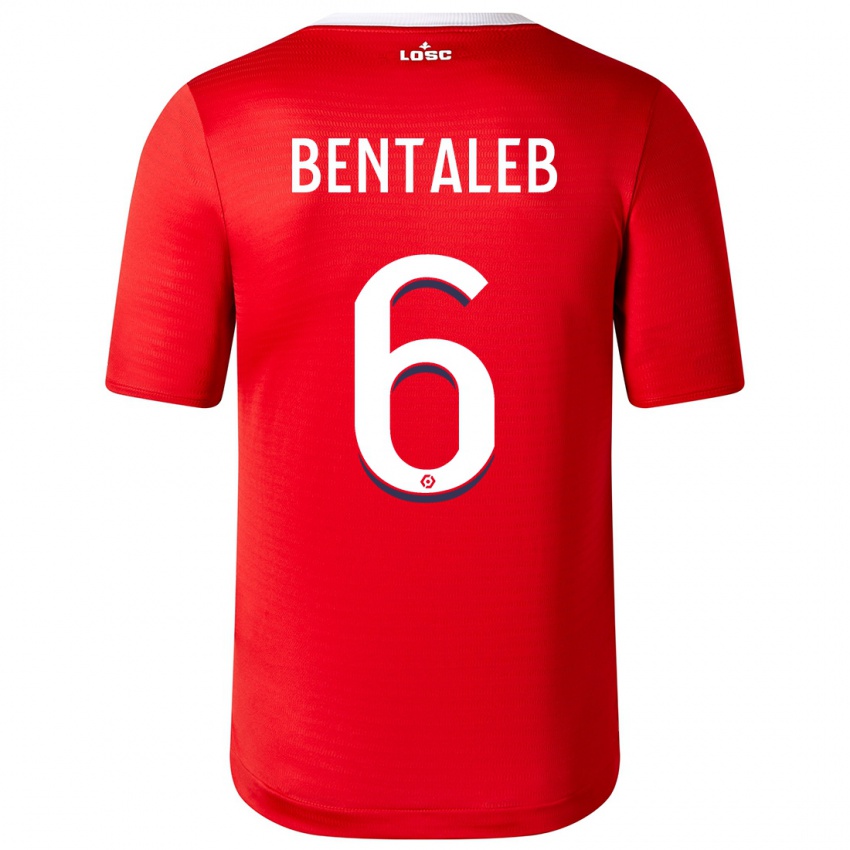 Niño Camiseta Nabil Bentaleb #6 Rojo 1ª Equipación 2023/24 La Camisa Chile