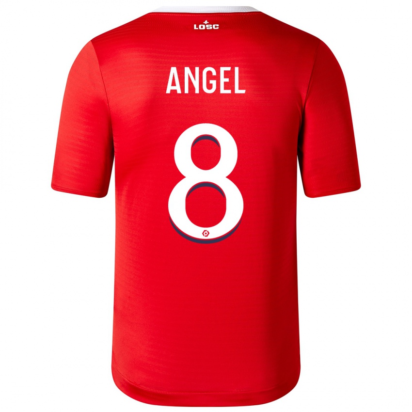 Niño Camiseta Angel Gomes #8 Rojo 1ª Equipación 2023/24 La Camisa Chile