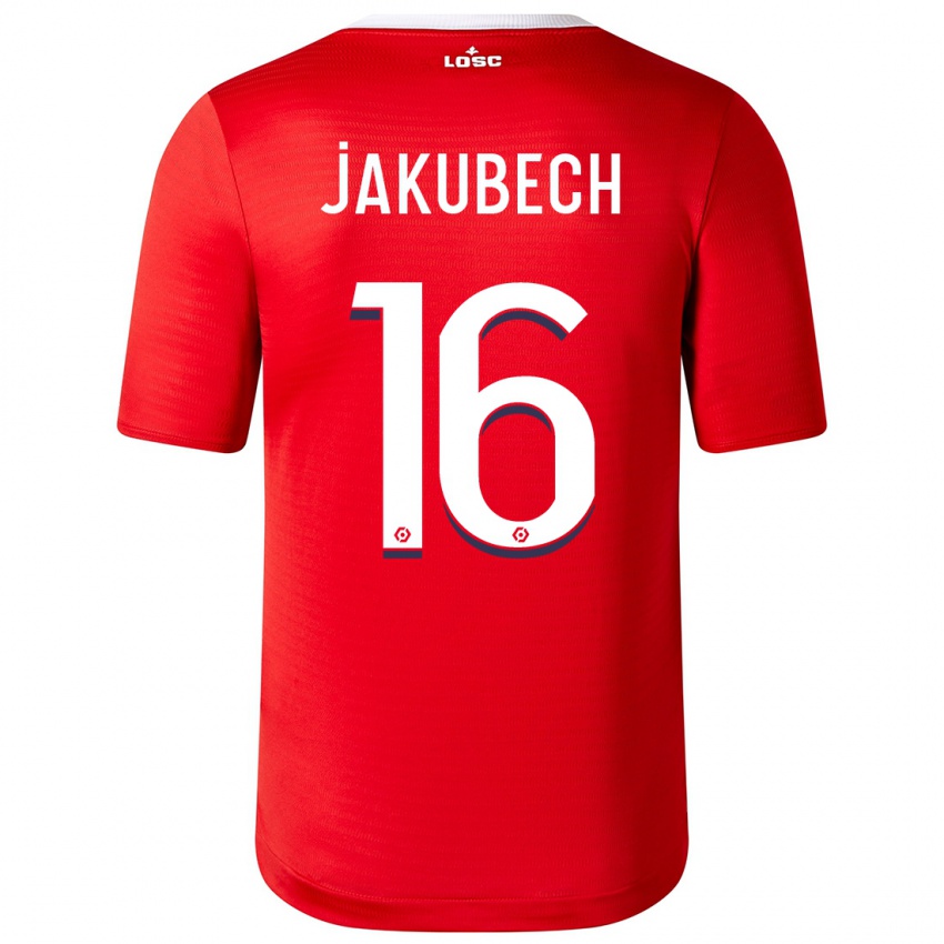 Niño Camiseta Adam Jakubech #16 Rojo 1ª Equipación 2023/24 La Camisa Chile