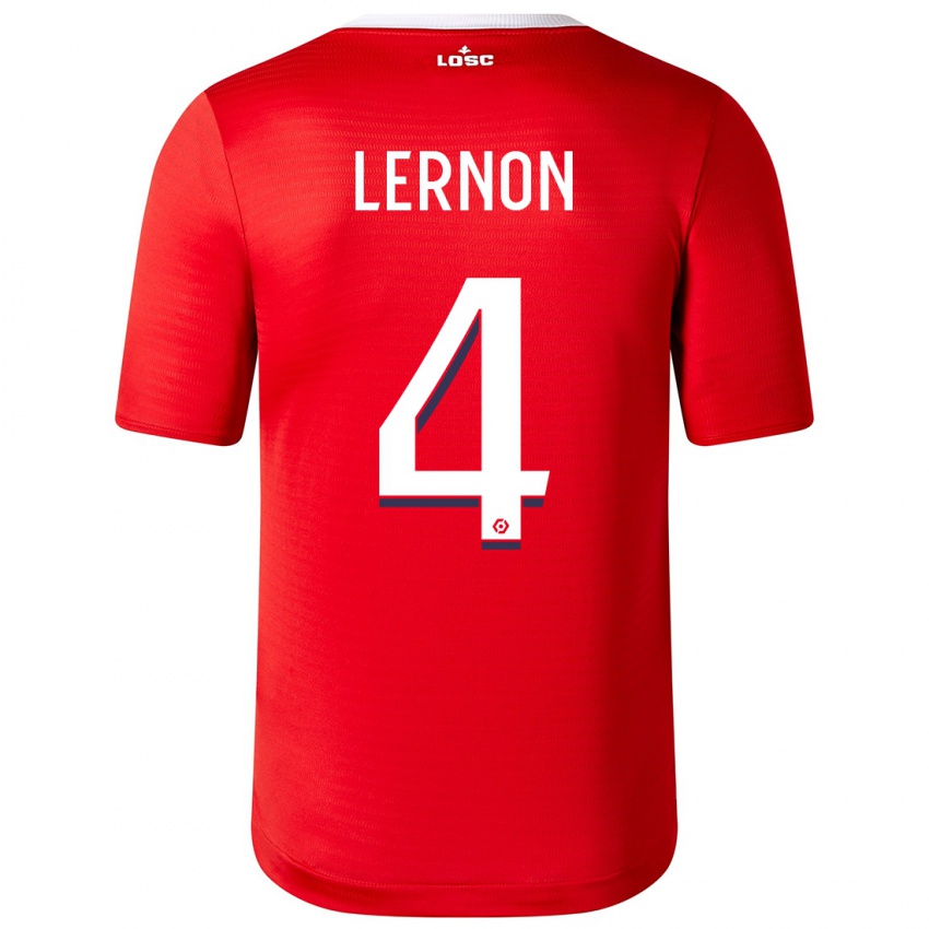 Niño Camiseta Jessica Lernon #4 Rojo 1ª Equipación 2023/24 La Camisa Chile