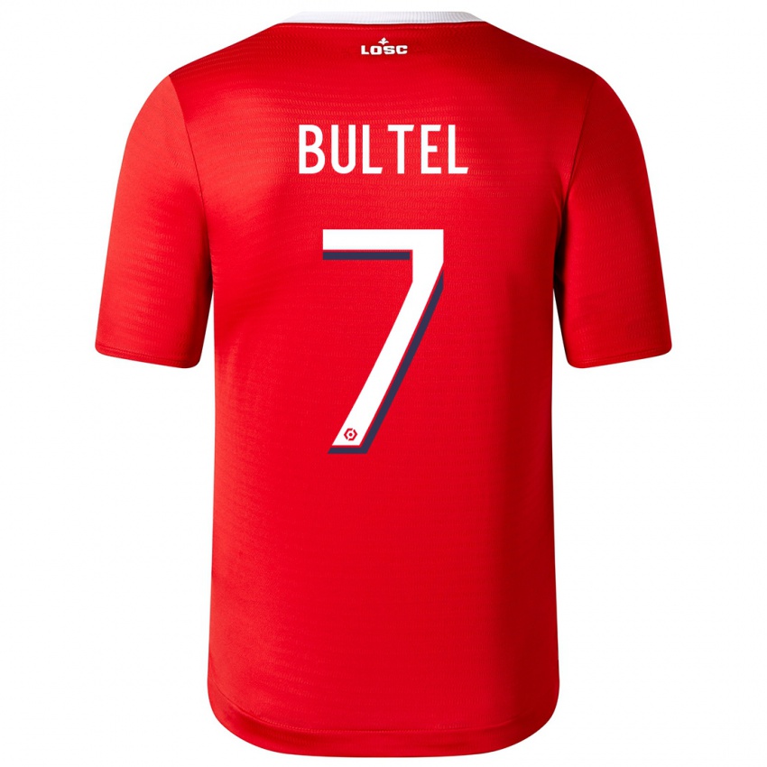 Niño Camiseta Ludivine Bultel #7 Rojo 1ª Equipación 2023/24 La Camisa Chile